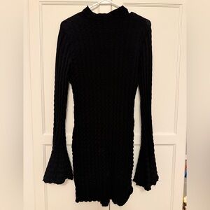 KEEPSAKE the Label Black Textured Long Sleeve Dress